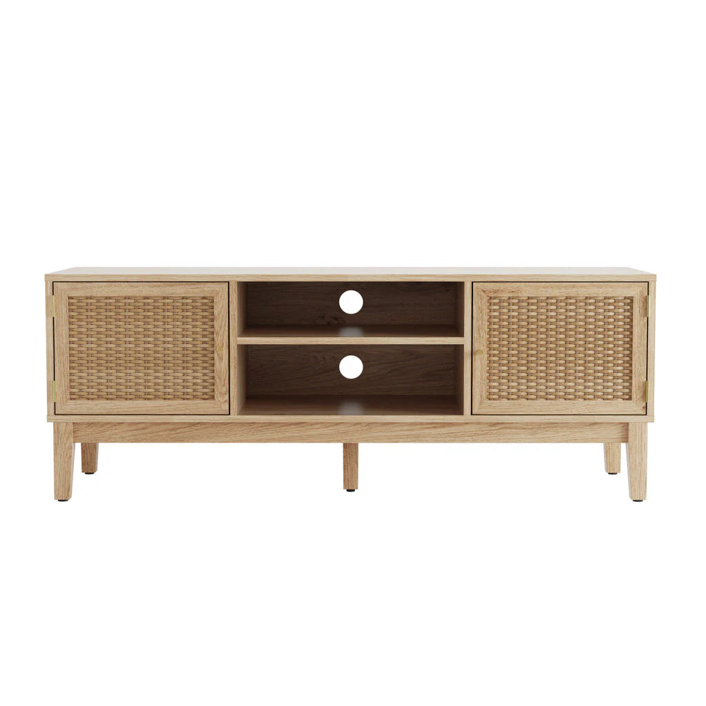 Harry Christian Home Oak & Rattan Living Room Furniture Set