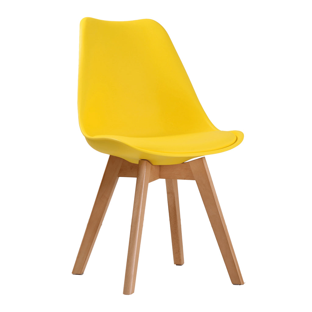 Harry Christian Home Pair Of Essential Yellow Dining Chairs