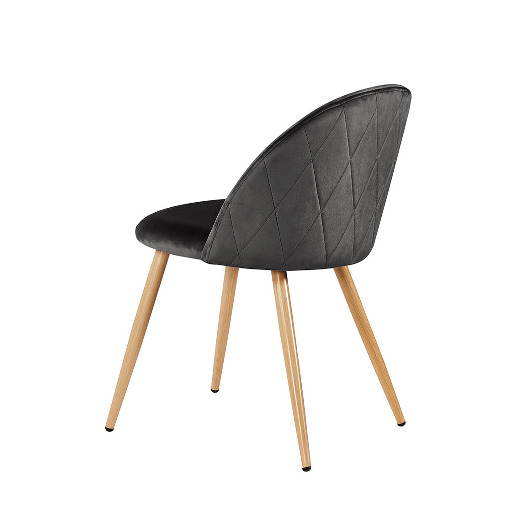 Harry Christian Home Pair Of Valentine Grey & Oak Dining Chairs