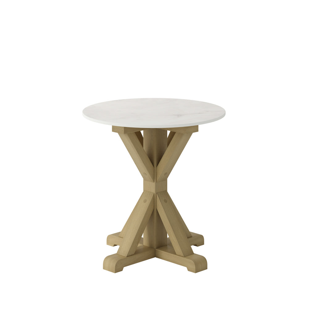 Harry Christian Home Stone & Latte Side Table 2