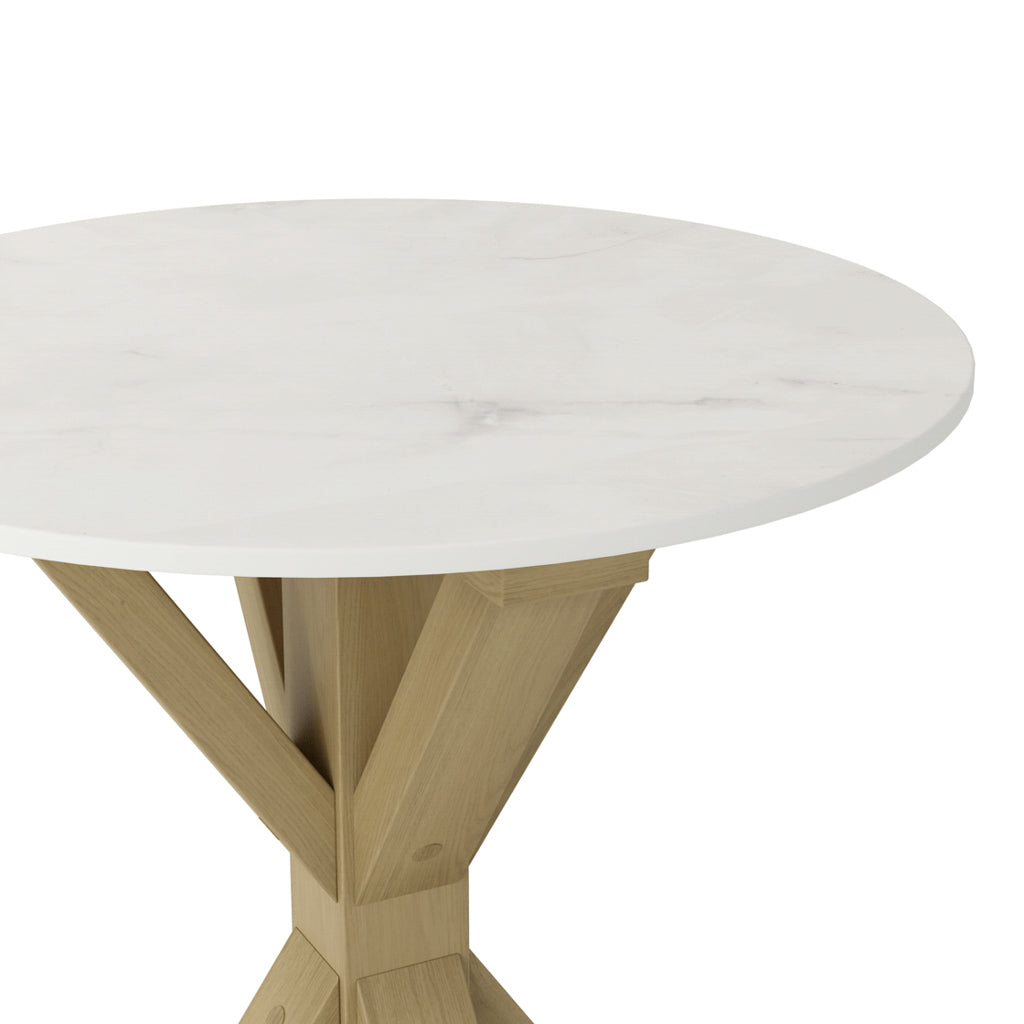 Harry Christian Home Stone & Latte Side Table