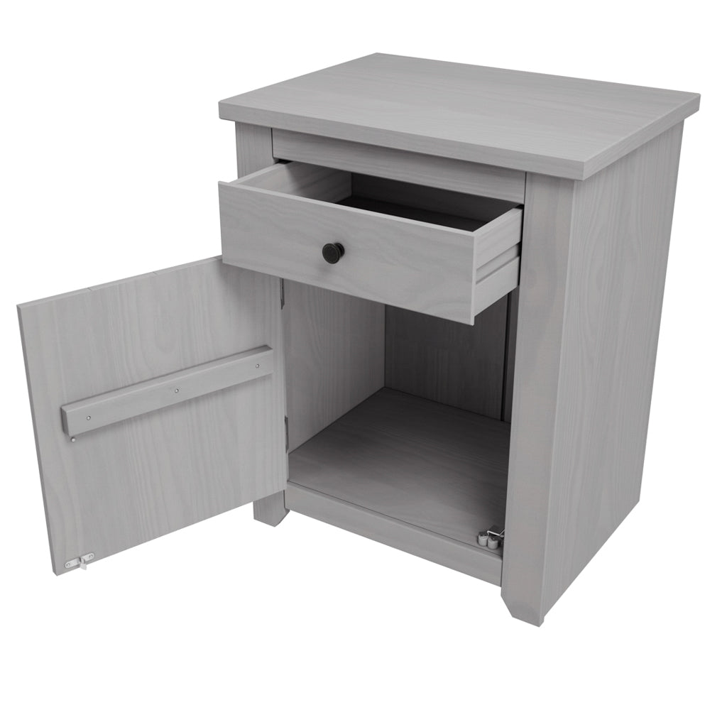 Harry Christian Home Essential Grey Bedside Cabinet