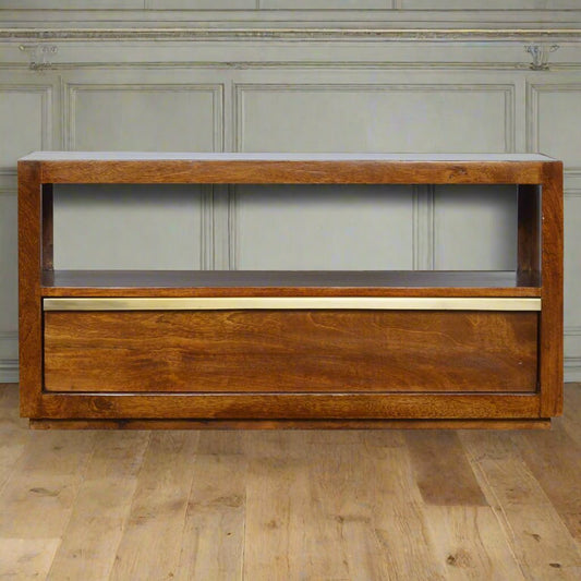 Heritage Home Chestnut And Gold Bar TV Cabinet