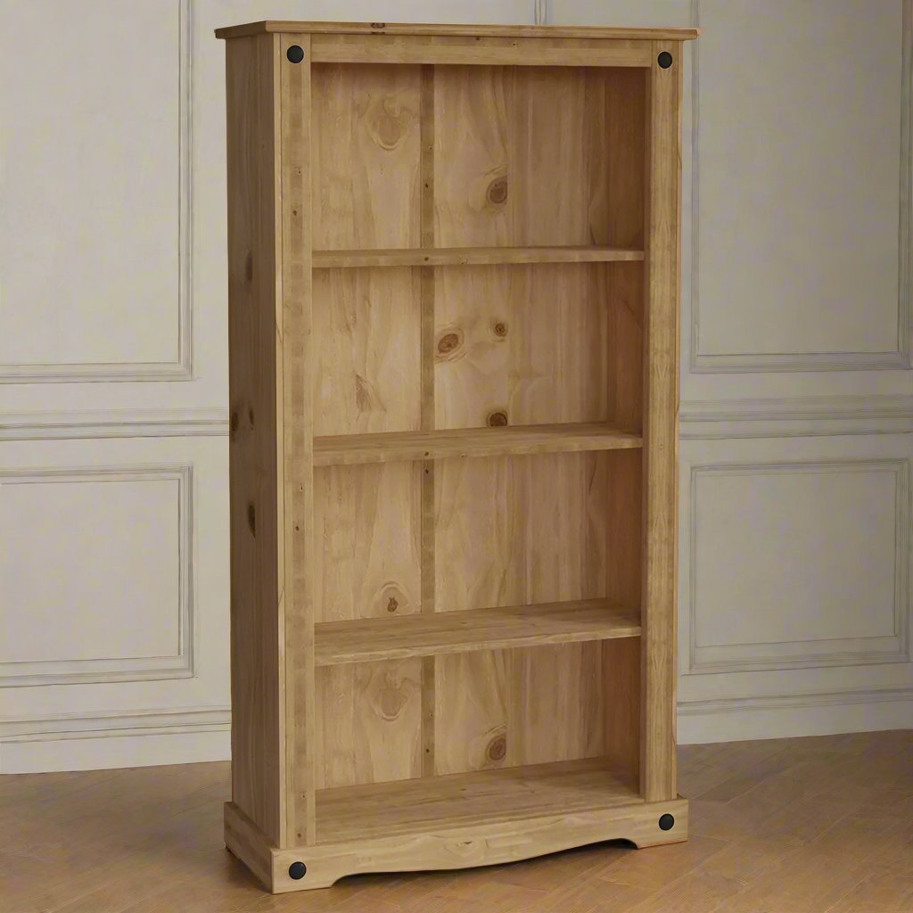 Heritage Home Furniture UK Cotswold Large Bookcase With 4 Shelves