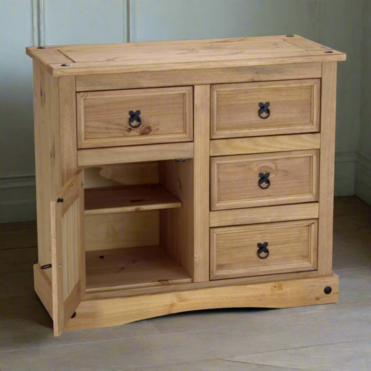 Heritage Home UK Fine Home Furniture 4 Drawer 1 Door Sideboard