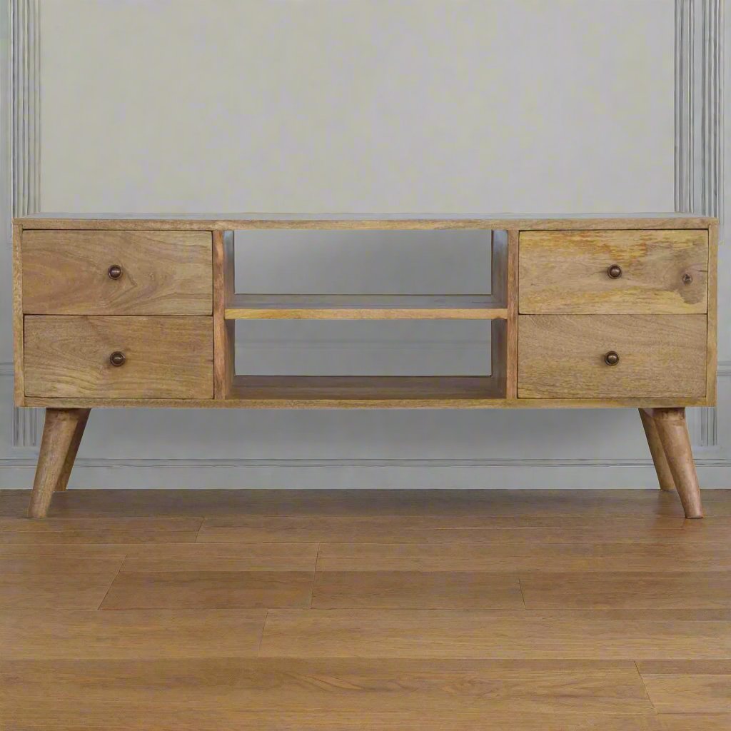 Heritage Home UK Television Cabinet / Media Unit Nordic Inspired