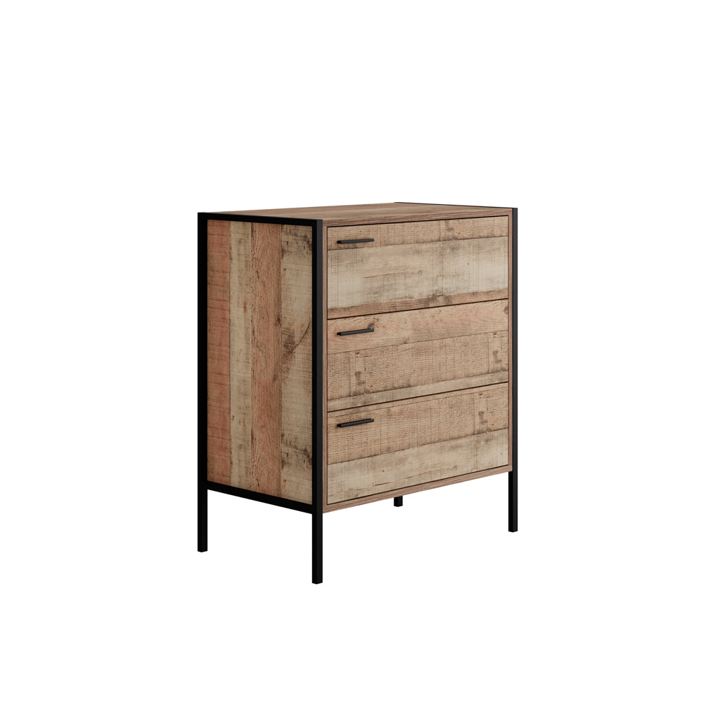 Harry Christian Home Distressed Oak Effect Chest Of Drawers