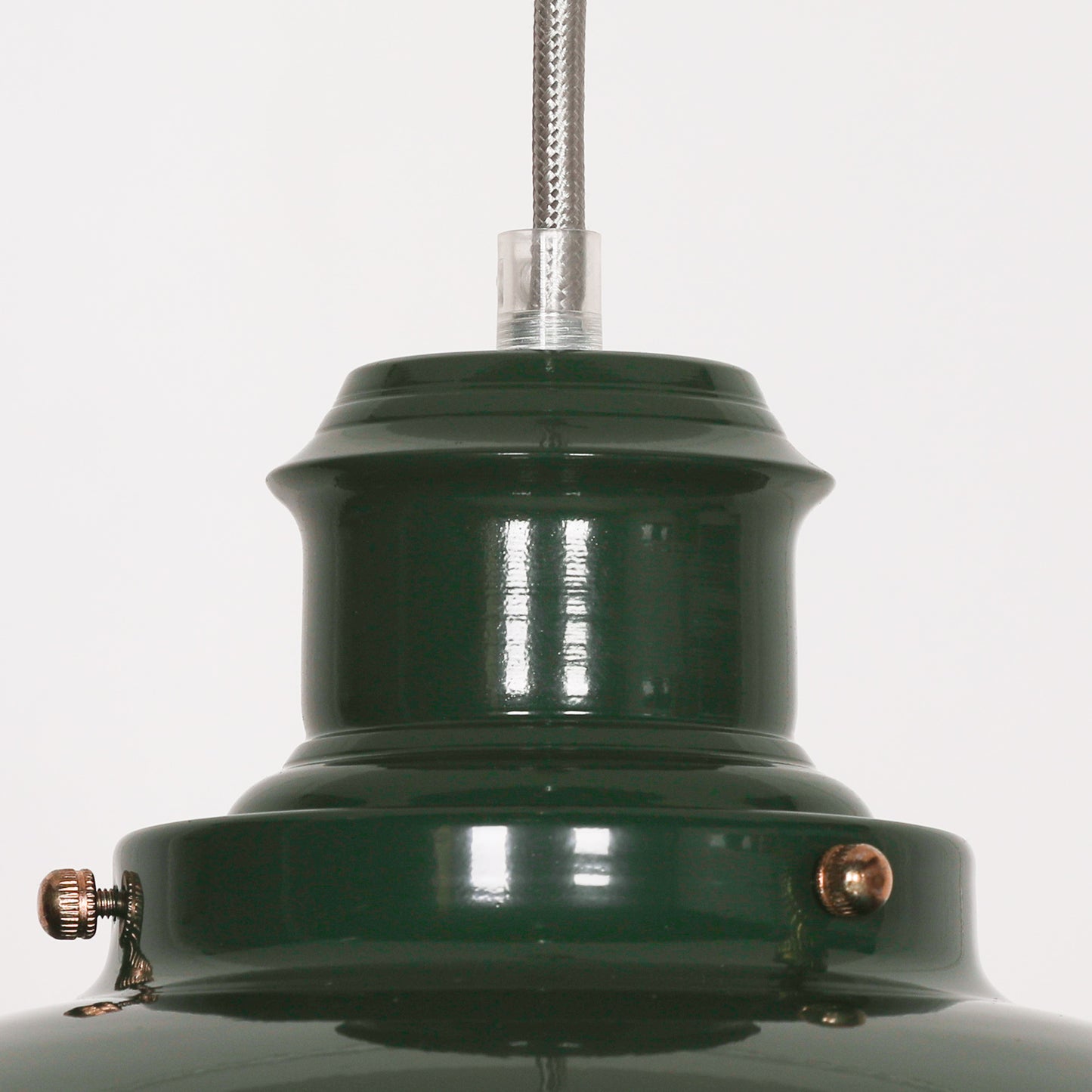 British Green Enamel Painted Fishermans Light