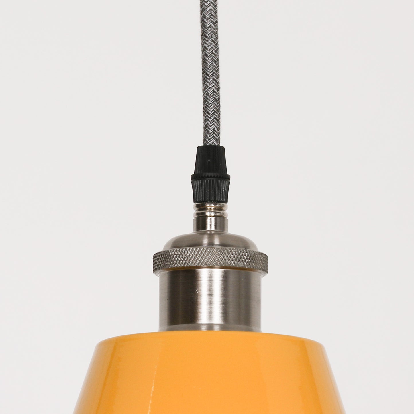 Factory Style Mustard Yellow Enamel Painted 46cm Pendant Light