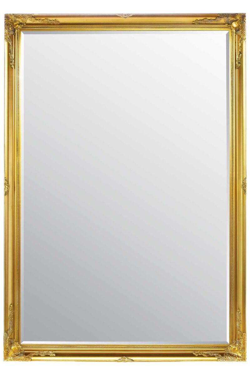 6.7 Foot Tall Extra Large Leaner Mirror in gold