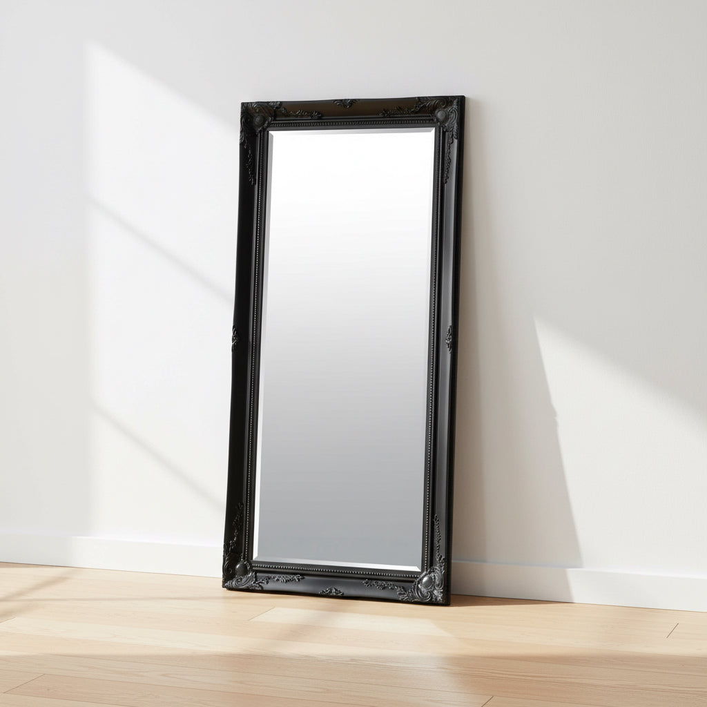 Black Ornate Full Length Mirror