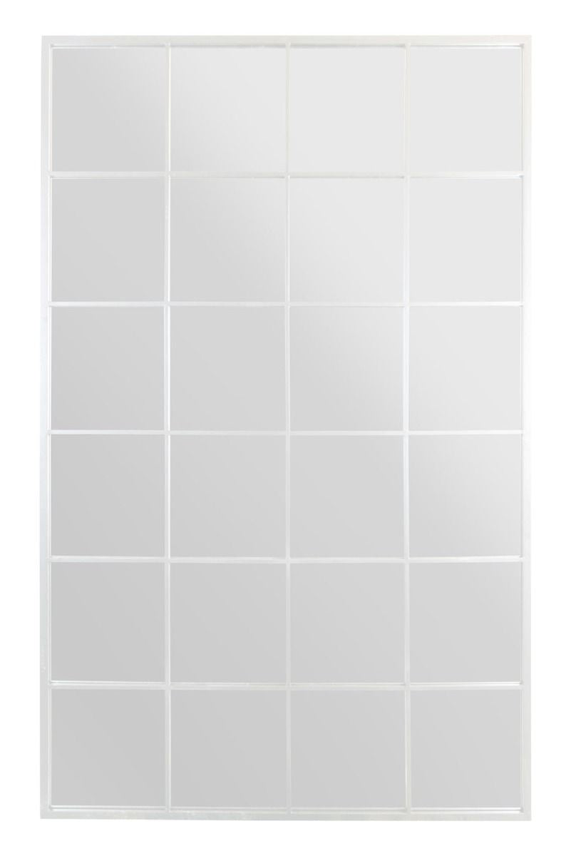 White Modern Window Leaner Mirror / Wall Mirror