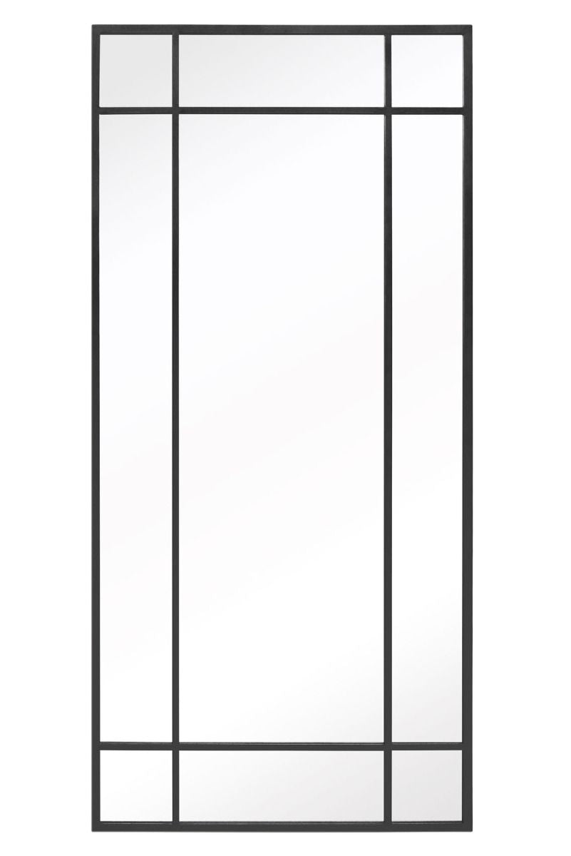 Black Contemporary Wall and Leaner Mirror