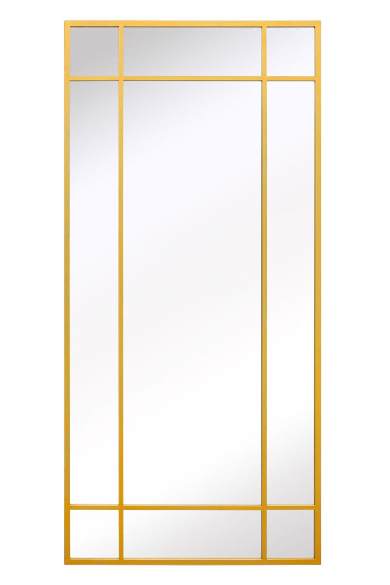 Gold Contemporary Wall and Leaner Mirror