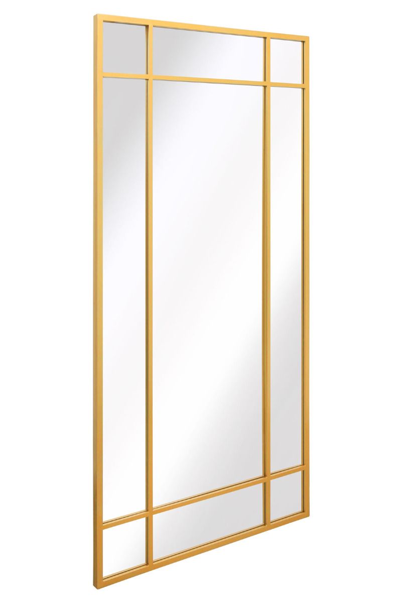 Gold Contemporary Wall and Leaner Mirror