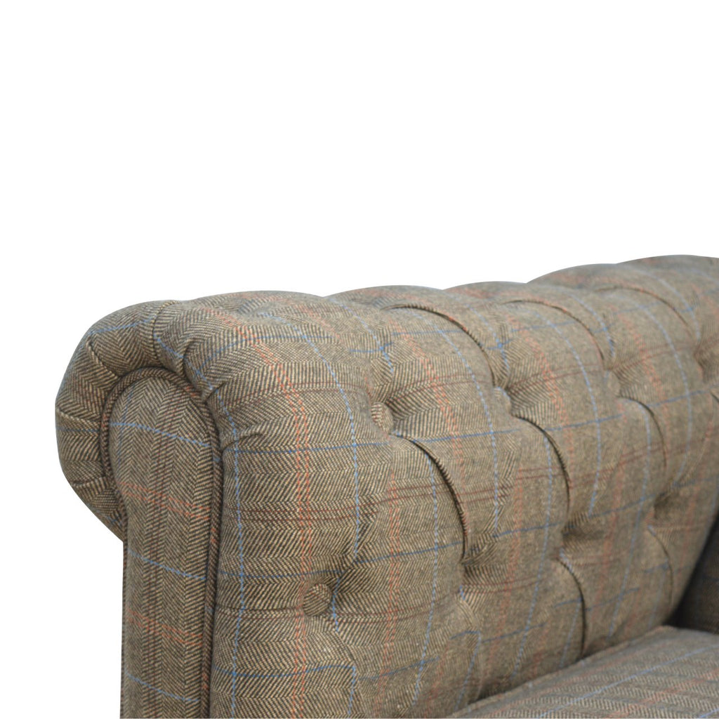 Heritage Collection Multi Tweed 3 Seat Chesterfield Sofa