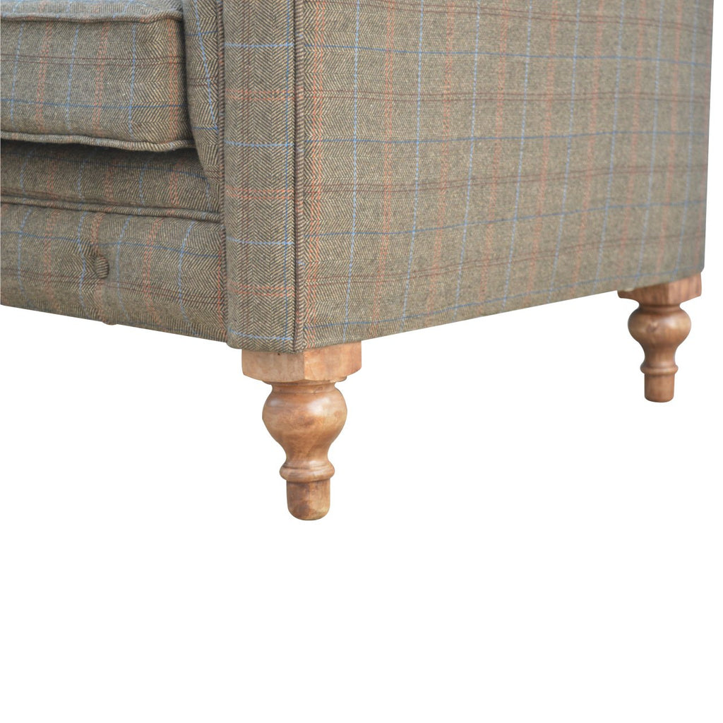 Heritage Collection Multi Tweed 3 Seat Chesterfield Sofa