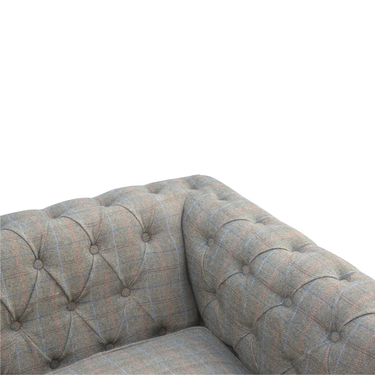 Heritage Collection Multi Tweed 3 Seat Chesterfield Sofa