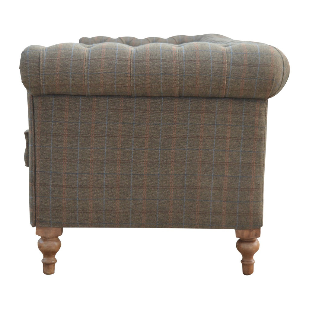 Heritage Collection Multi Tweed 3 Seat Chesterfield Sofa
