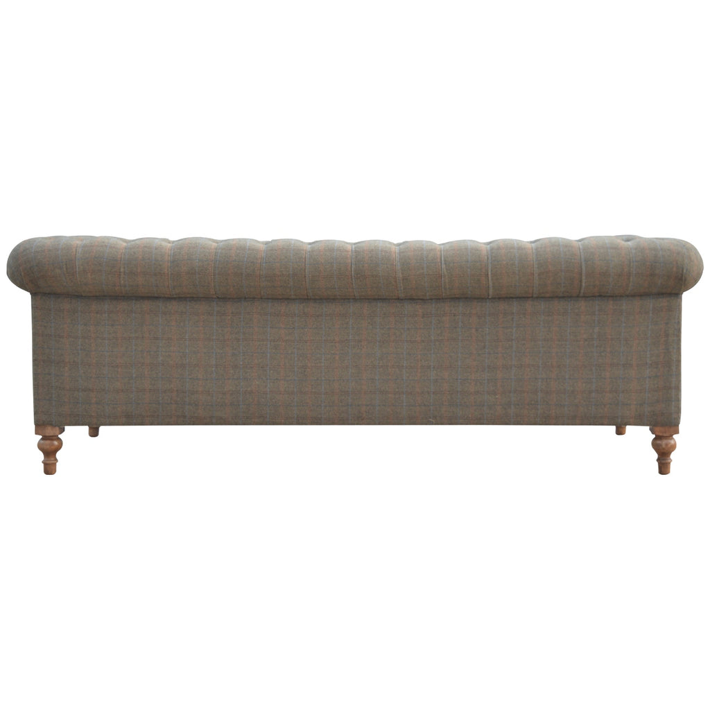 Heritage Collection Multi Tweed 3 Seat Chesterfield Sofa