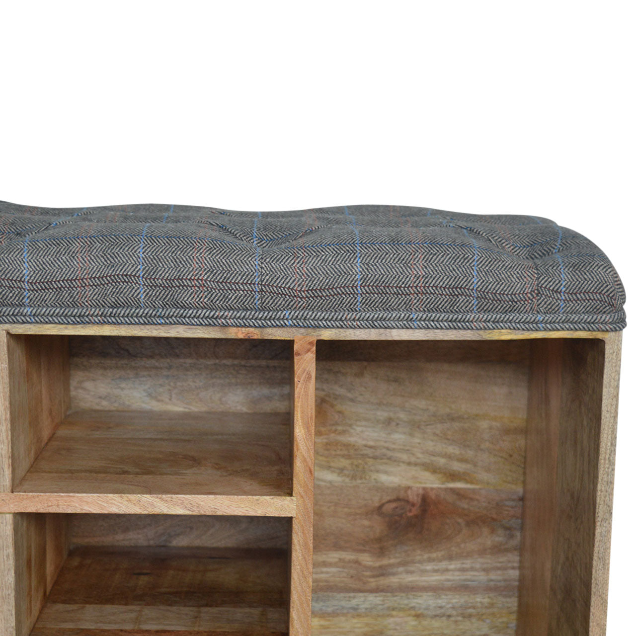 Heritage Collection Multi Tweed Open Shoe Storage Bench