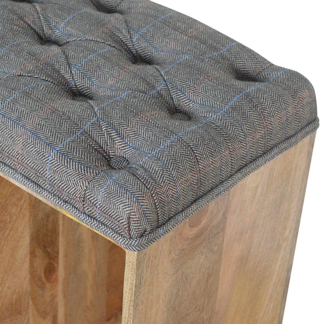 Heritage Collection Multi Tweed Open Shoe Storage Bench
