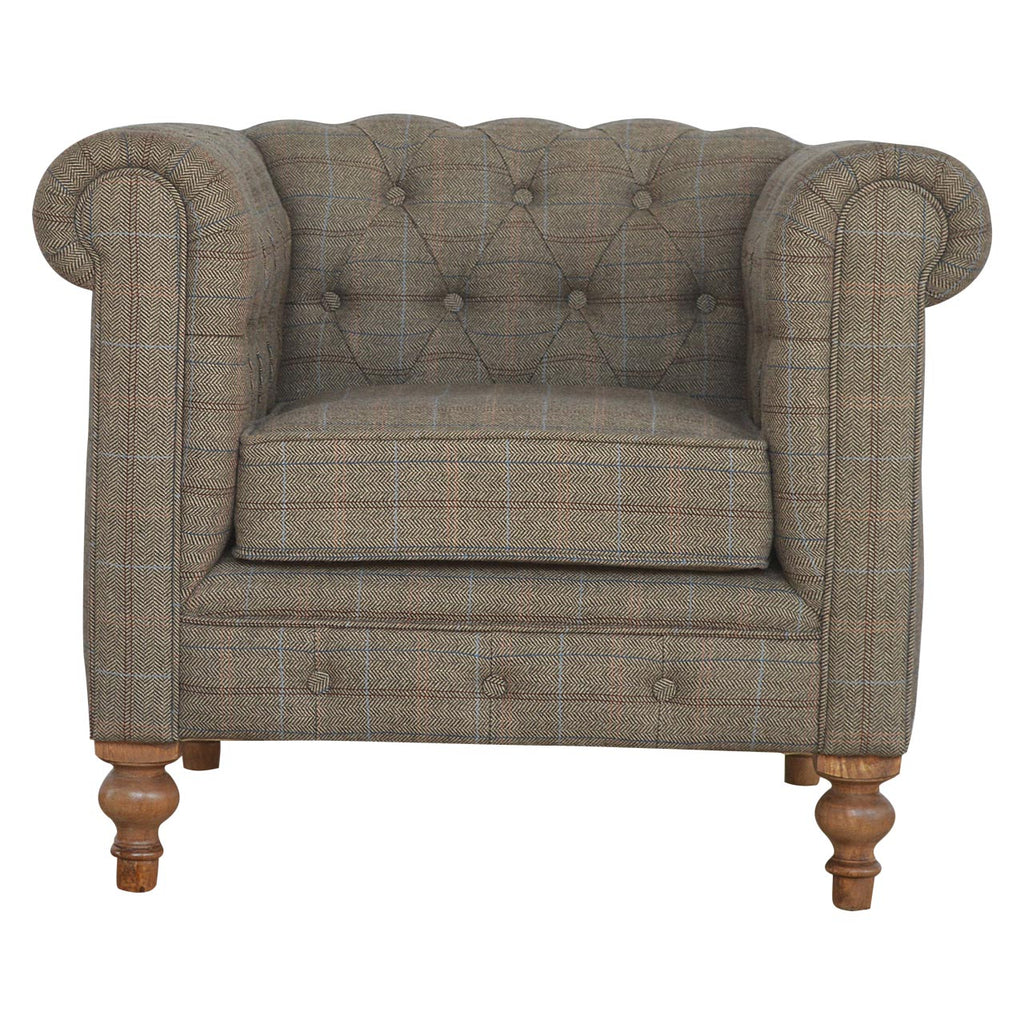 Heritage Collection Chesterfield Multi Tweed Armchair