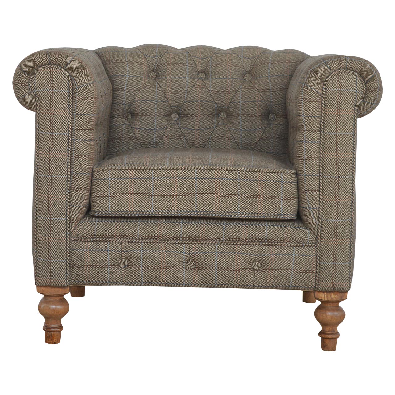Heritage Collection Chesterfield Multi Tweed Armchair