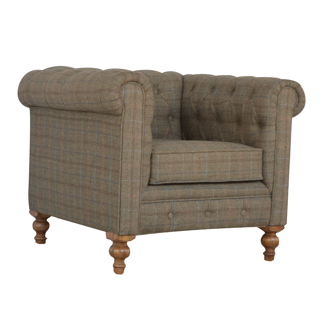 Heritage Collection Chesterfield Multi Tweed Armchair