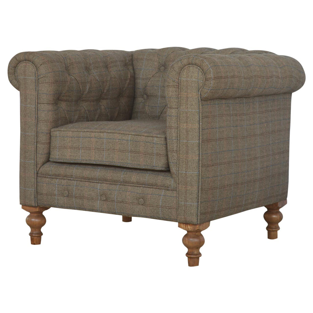 Heritage Collection Chesterfield Multi Tweed Armchair