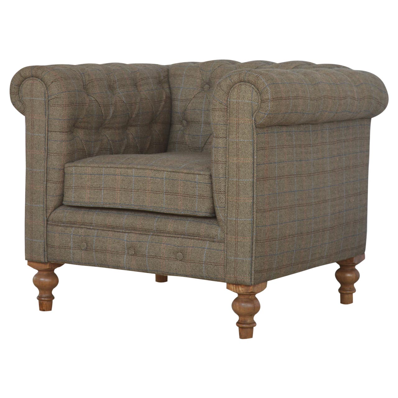 Heritage Collection Chesterfield Multi Tweed Armchair