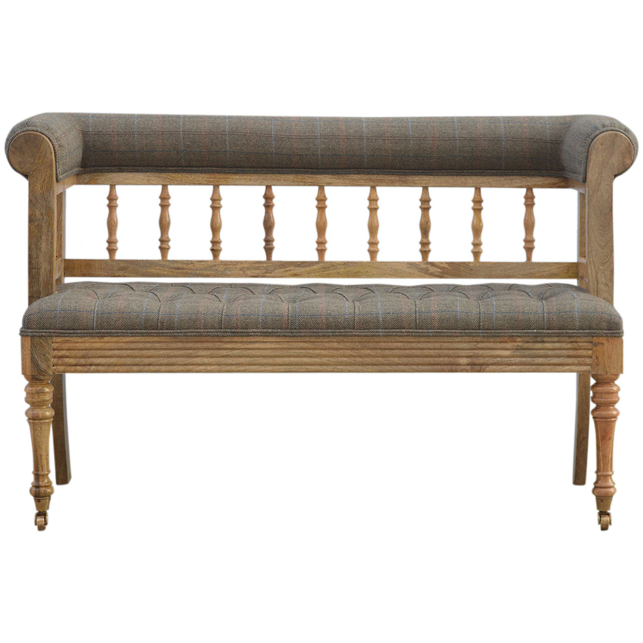 Heritage Collection Multi Tweed Deep Buttoned Bench