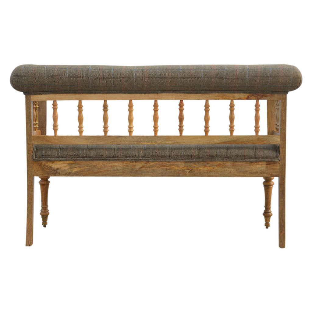 Heritage Collection Multi Tweed Deep Buttoned Bench