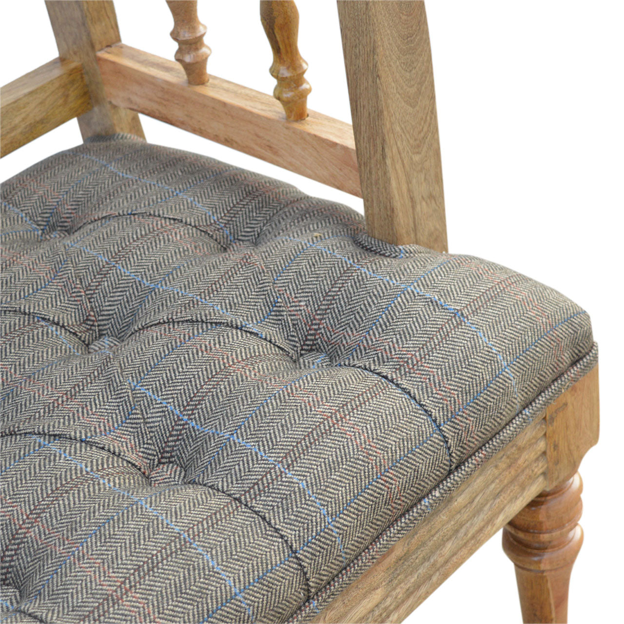 Heritage Collection Multi Tweed Deep Buttoned Bench