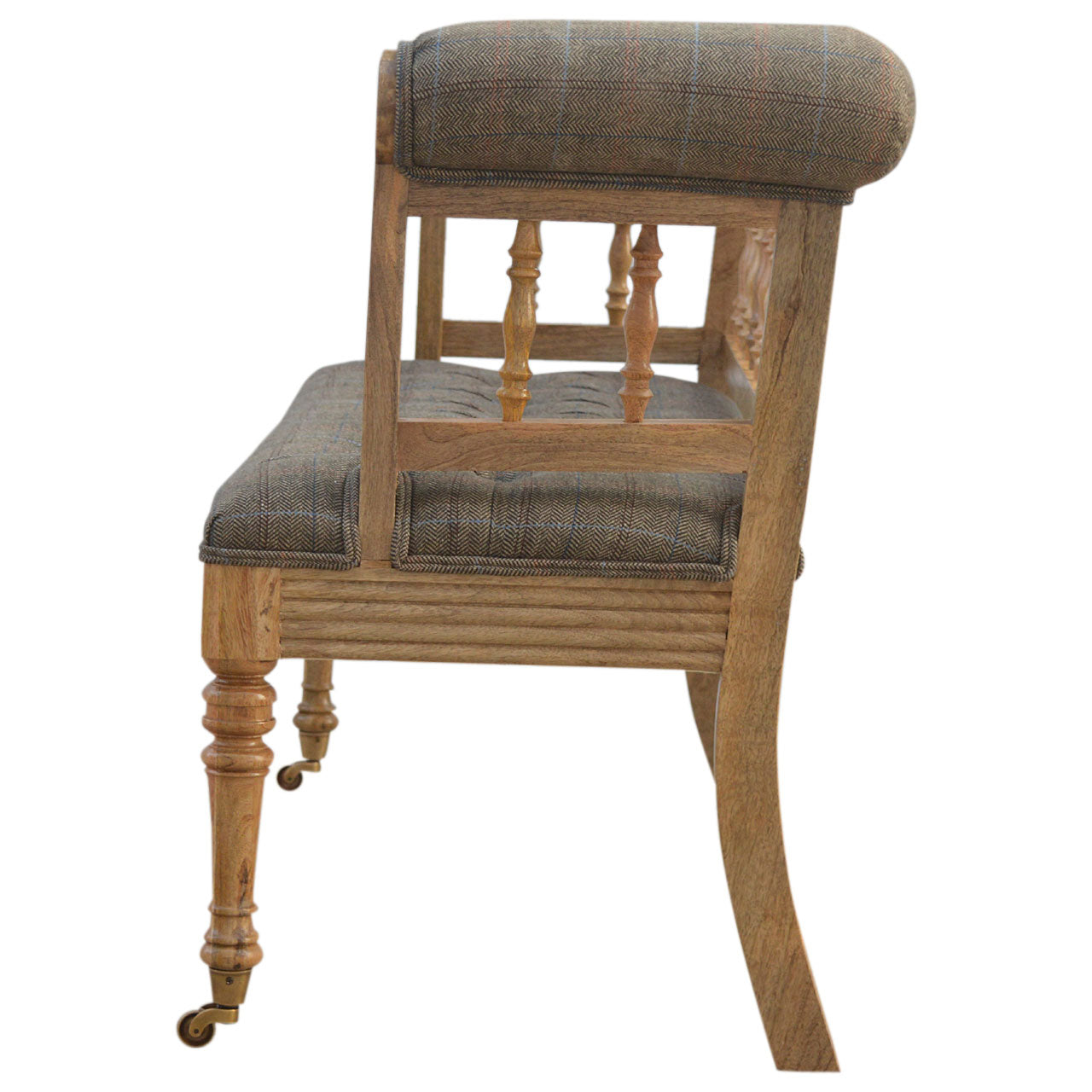 Heritage Collection Multi Tweed Deep Buttoned Bench