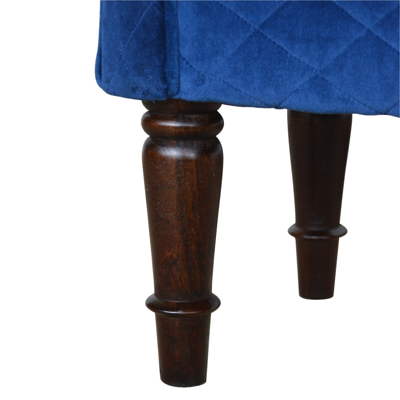 Heritage Collection Royal Blue Quilted Velvet Bench