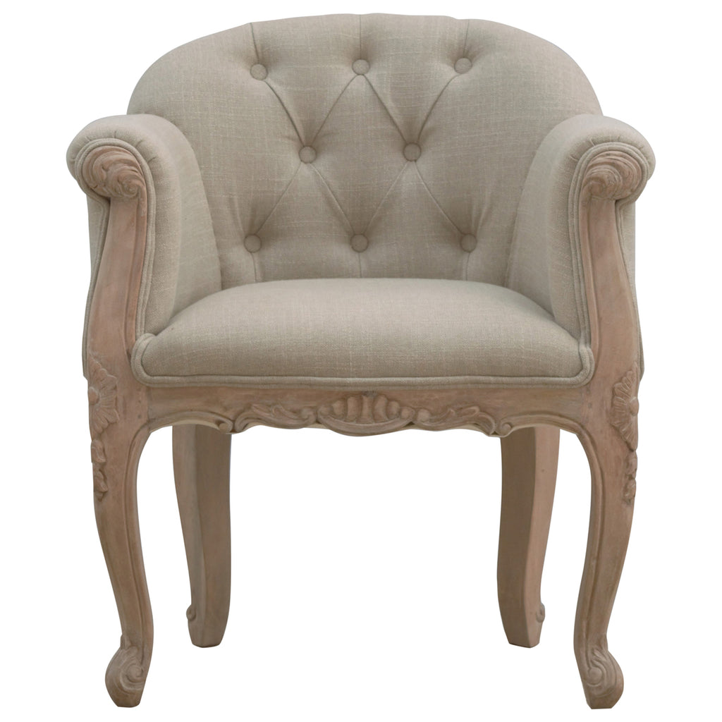 Heritage Collection French Style Deep Button Chair