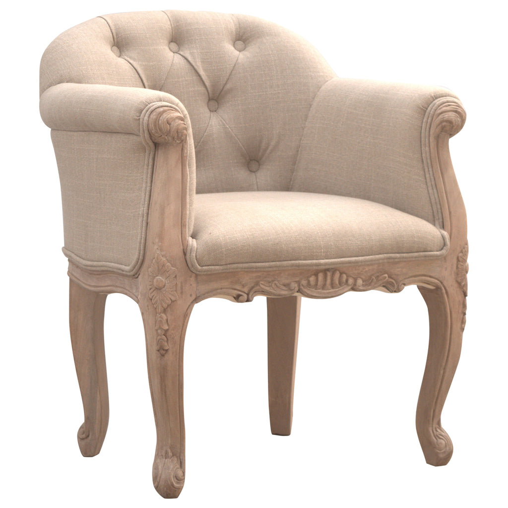 Heritage Collection French Style Deep Button Chair