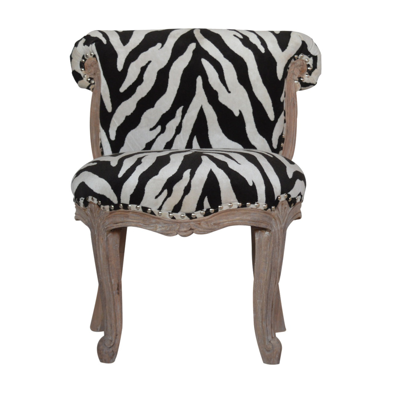 Heritage Collection Zebra Printed Studded Chair