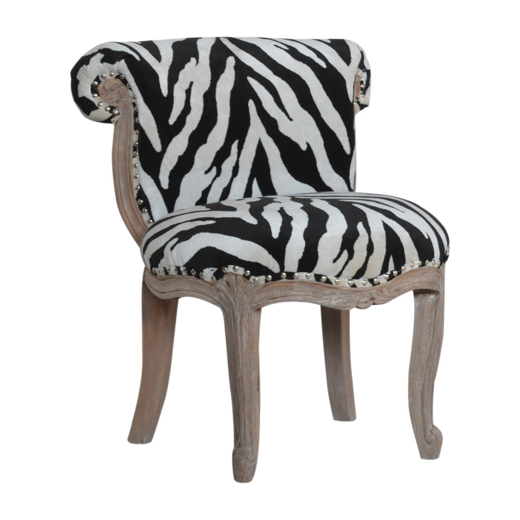 Heritage Collection Zebra Printed Studded Chair
