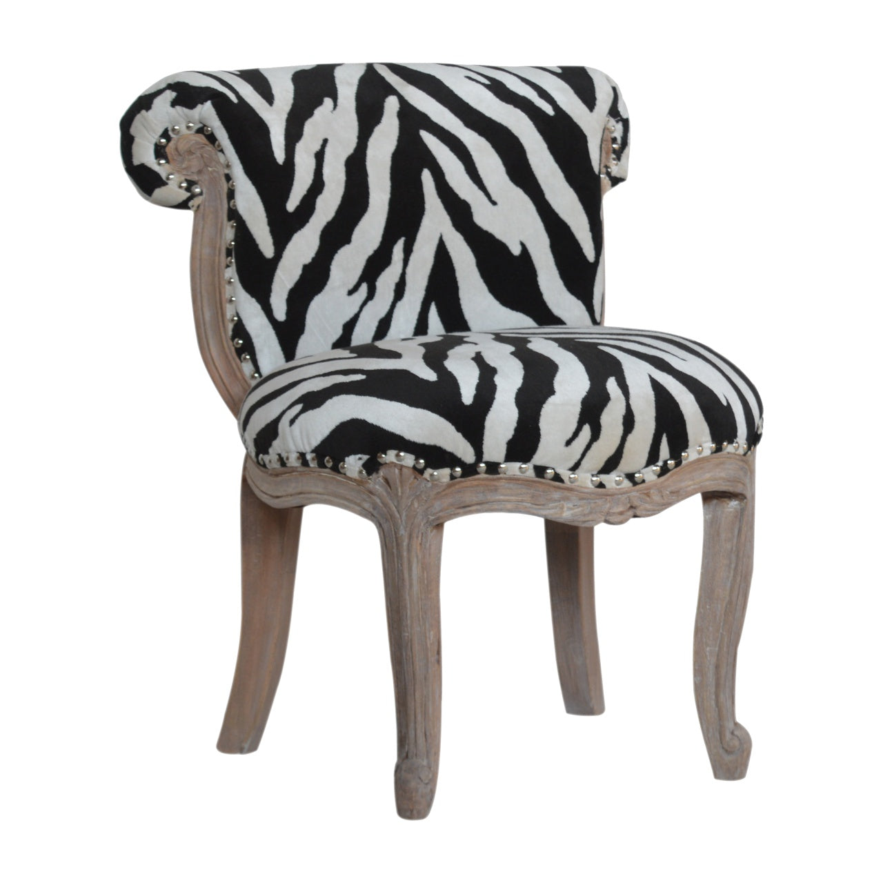 Heritage Collection Zebra Printed Studded Chair