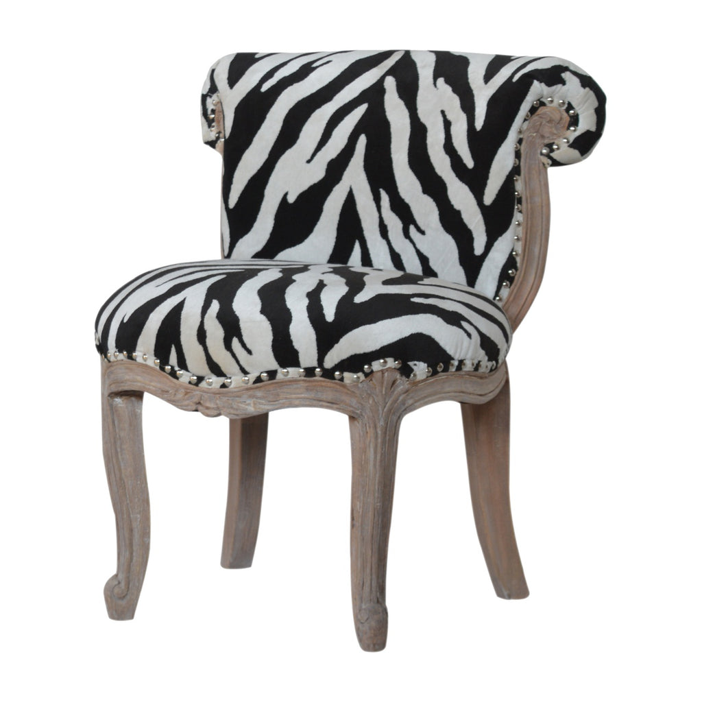 Heritage Collection Zebra Printed Studded Chair
