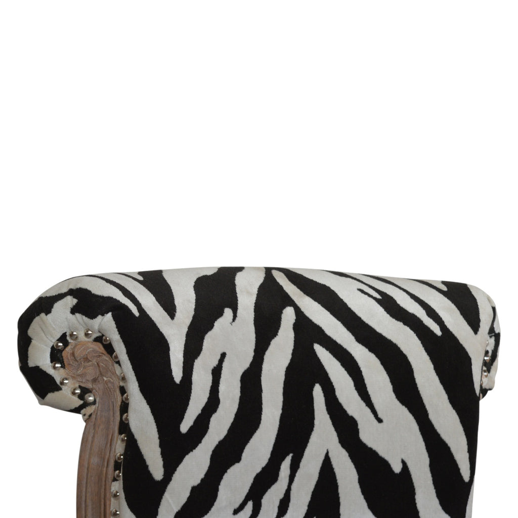 Heritage Collection Zebra Printed Studded Chair