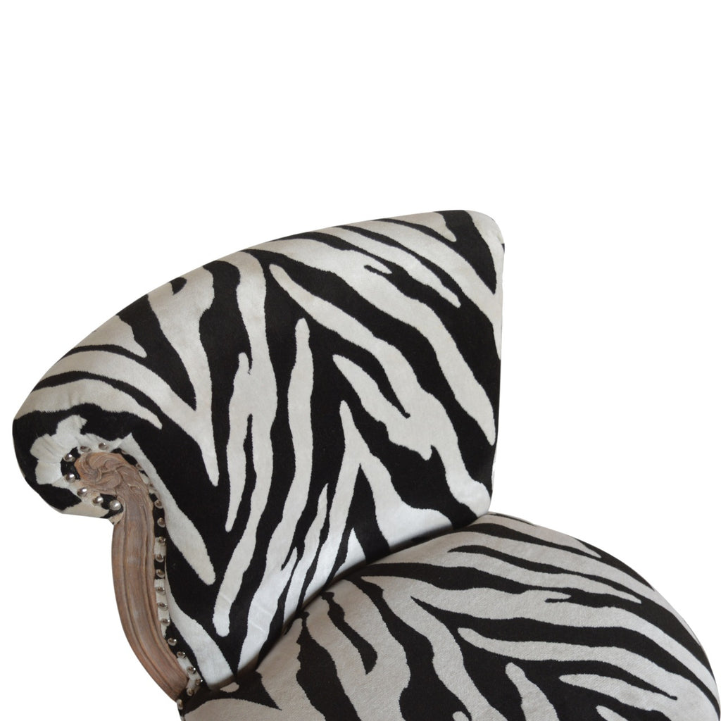 Heritage Collection Zebra Printed Studded Chair