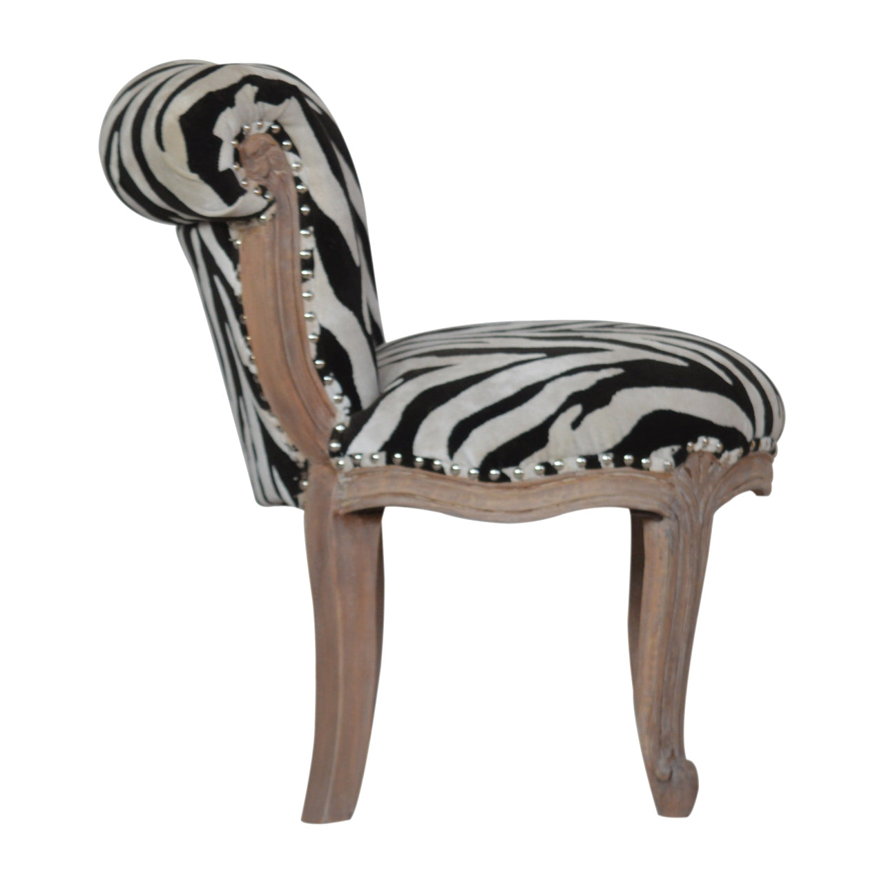 Heritage Collection Zebra Printed Studded Chair