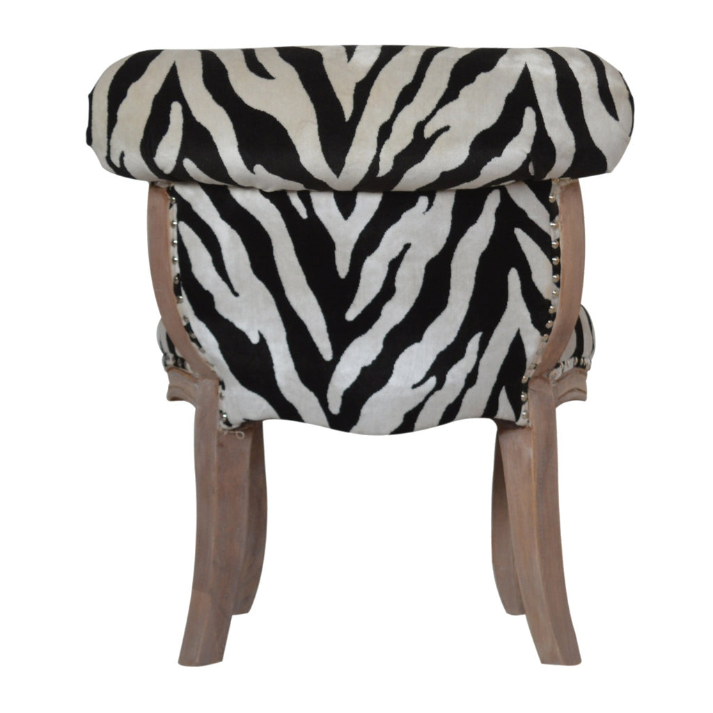 Heritage Collection Zebra Printed Studded Chair