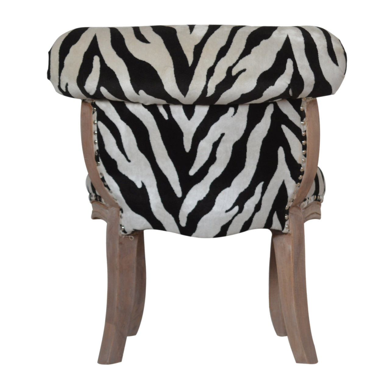 Heritage Collection Zebra Printed Studded Chair