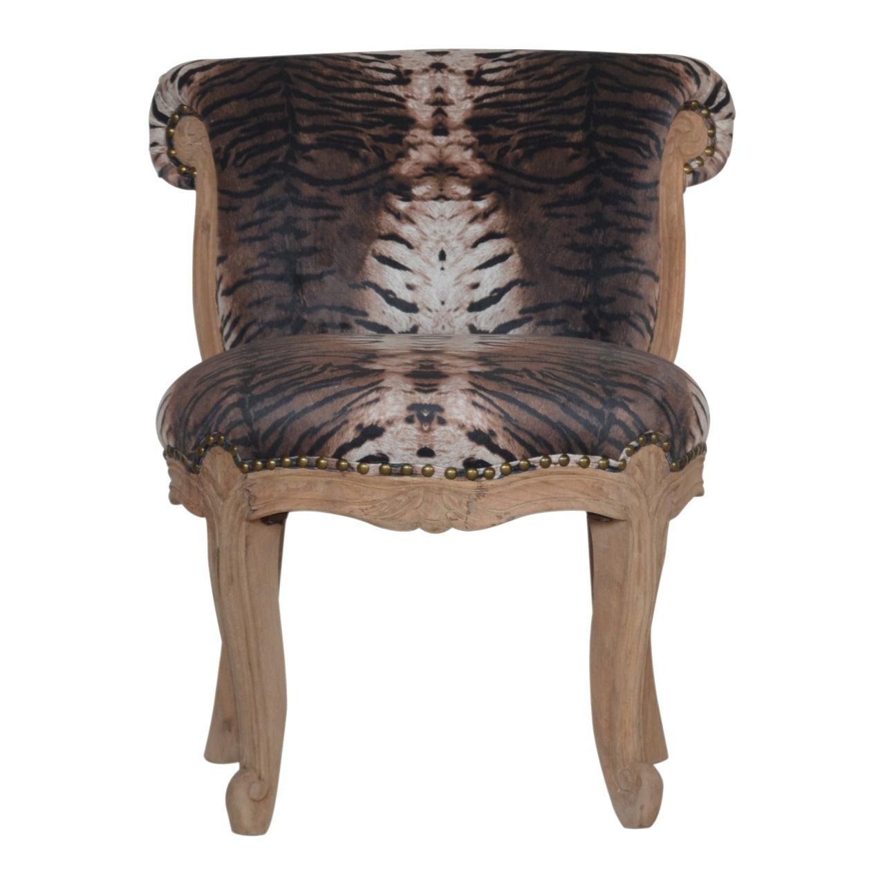 Heritage Collection Tiger Printed Studded Chair