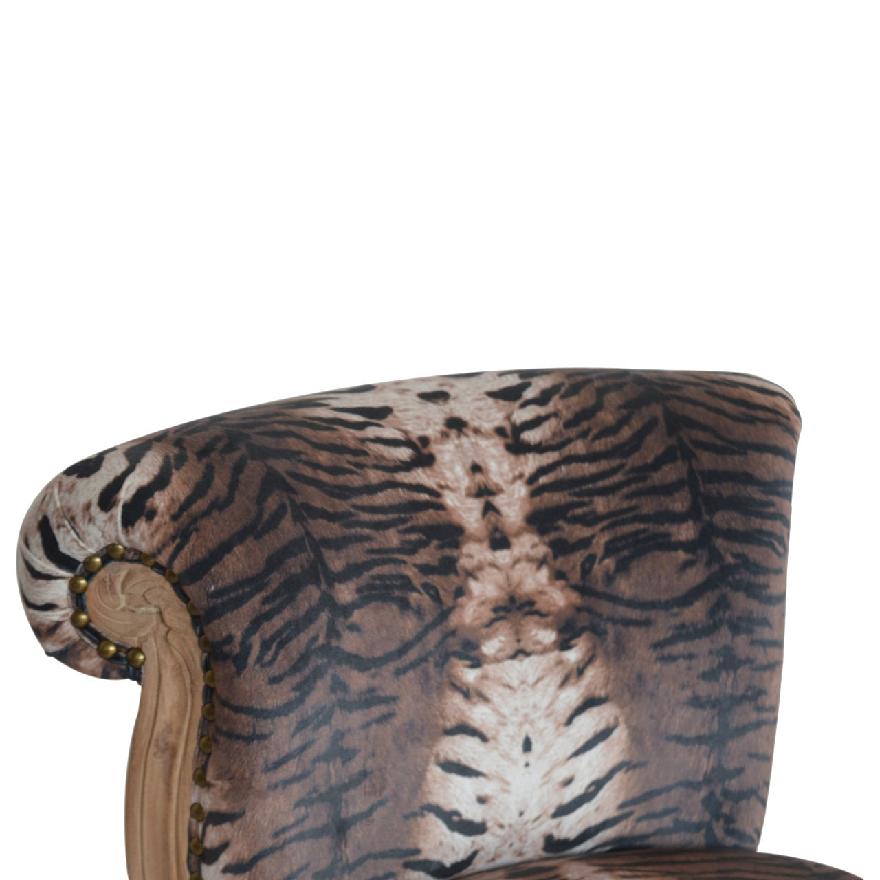 Heritage Collection Tiger Printed Studded Chair