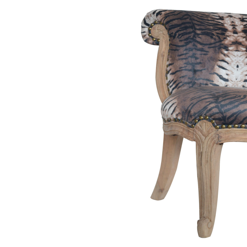 Heritage Collection Tiger Printed Studded Chair